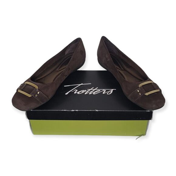 Trotters Ballet Flats Brown Suede Sizzle Signature Shoe Women's 9M - Picture 7 of 7
